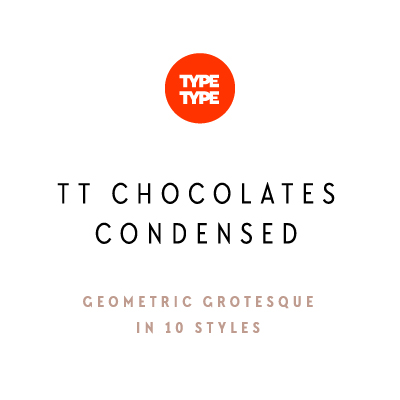 Przykład czcionki TT Chocolates Condensed