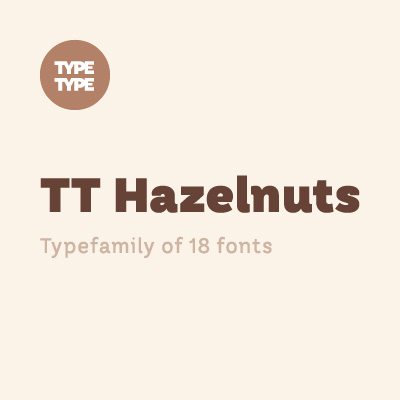 Przykład czcionki TT Hazelnuts
