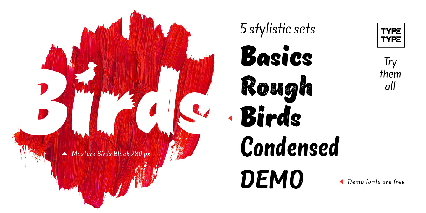 Przykład czcionki Masters Birds Condensed Regular