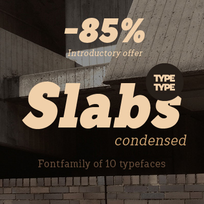 Przykład czcionki TT Slabs Condensed Black Italic
