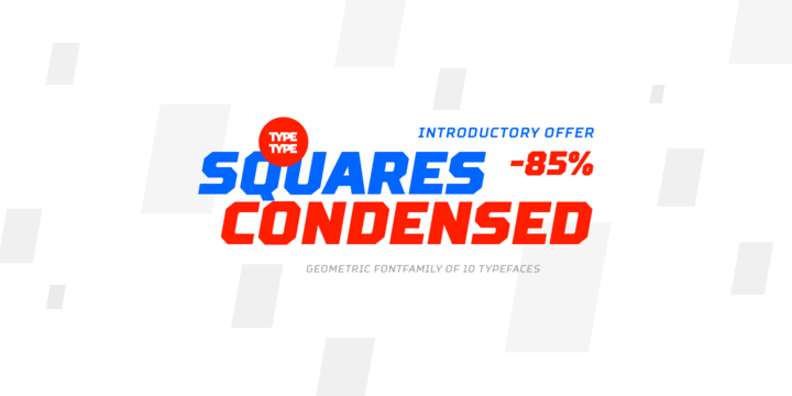 Przykład czcionki TT Squares Condensed