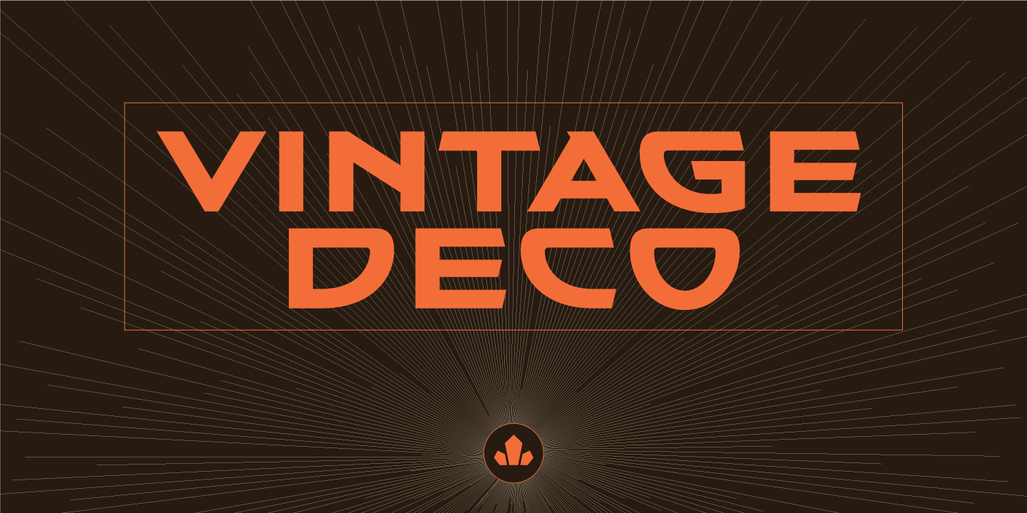 Przykład czcionki Vintage Deco Demi