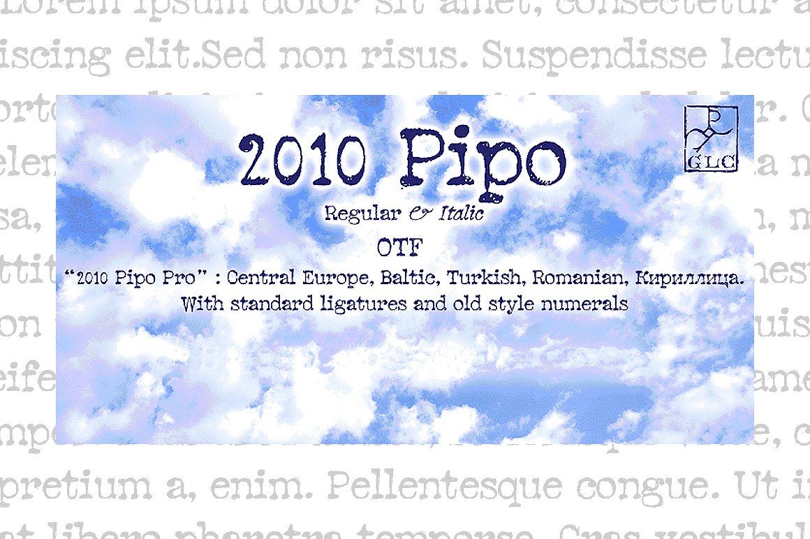 Przykład czcionki 2010 Pipo