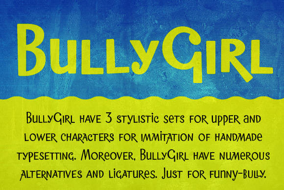 Przykład czcionki BullyGirl