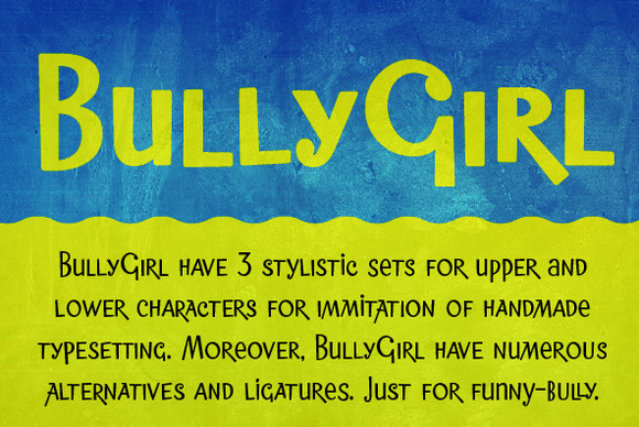 Przykład czcionki BullyGirl Regular