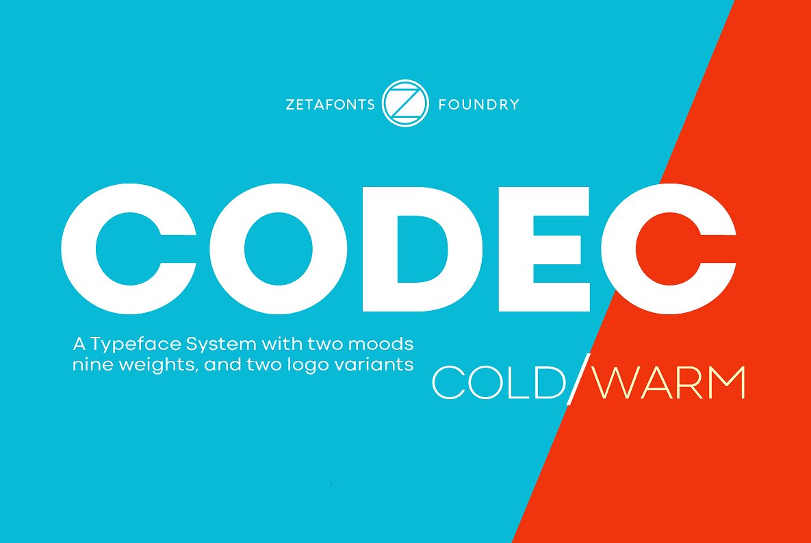 Przykład czcionki Codec Cold Heavy