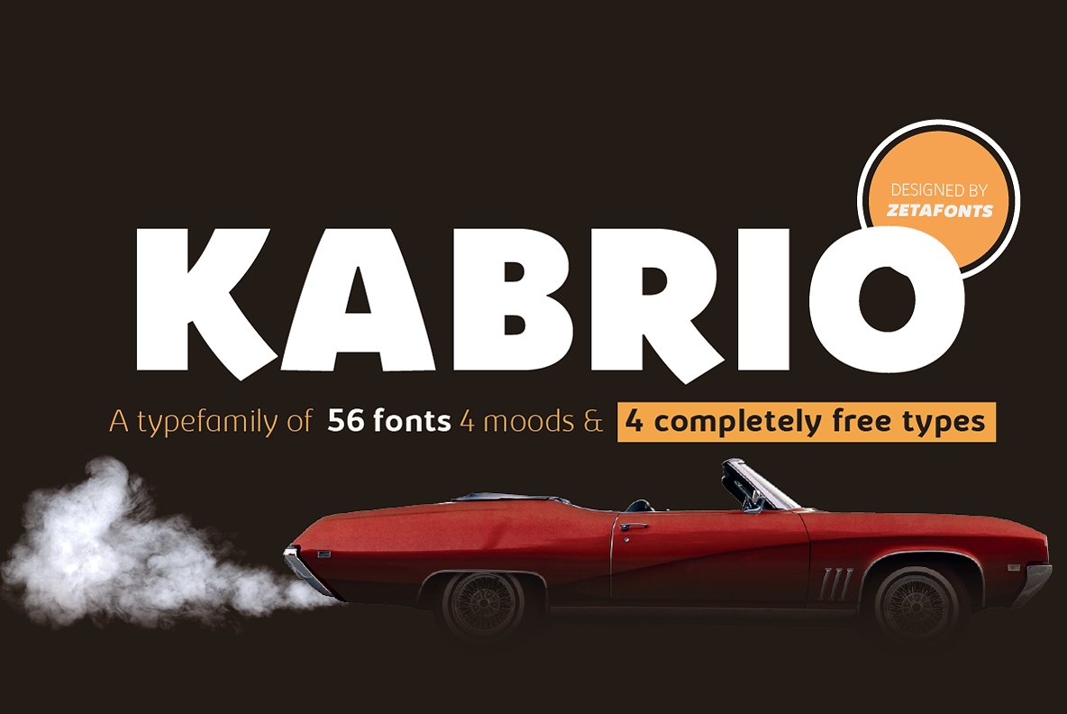 Przykład czcionki Kabrio Light Italic