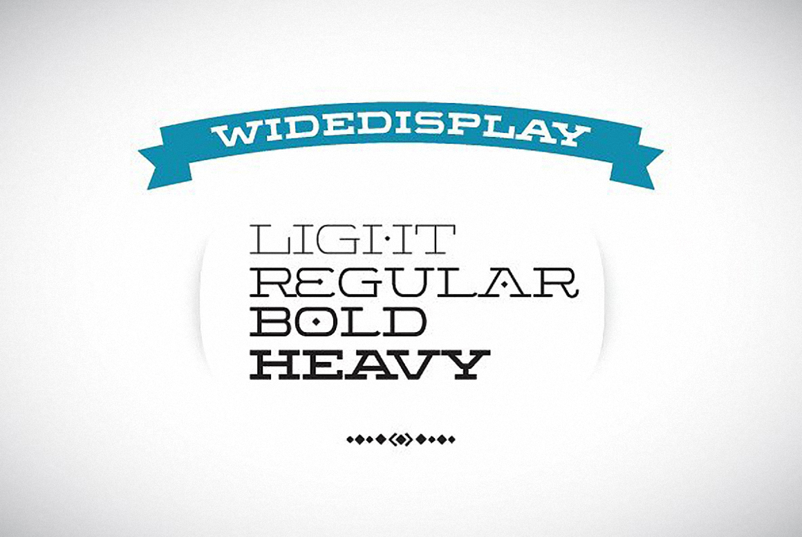 Przykład czcionki Wide Display Light