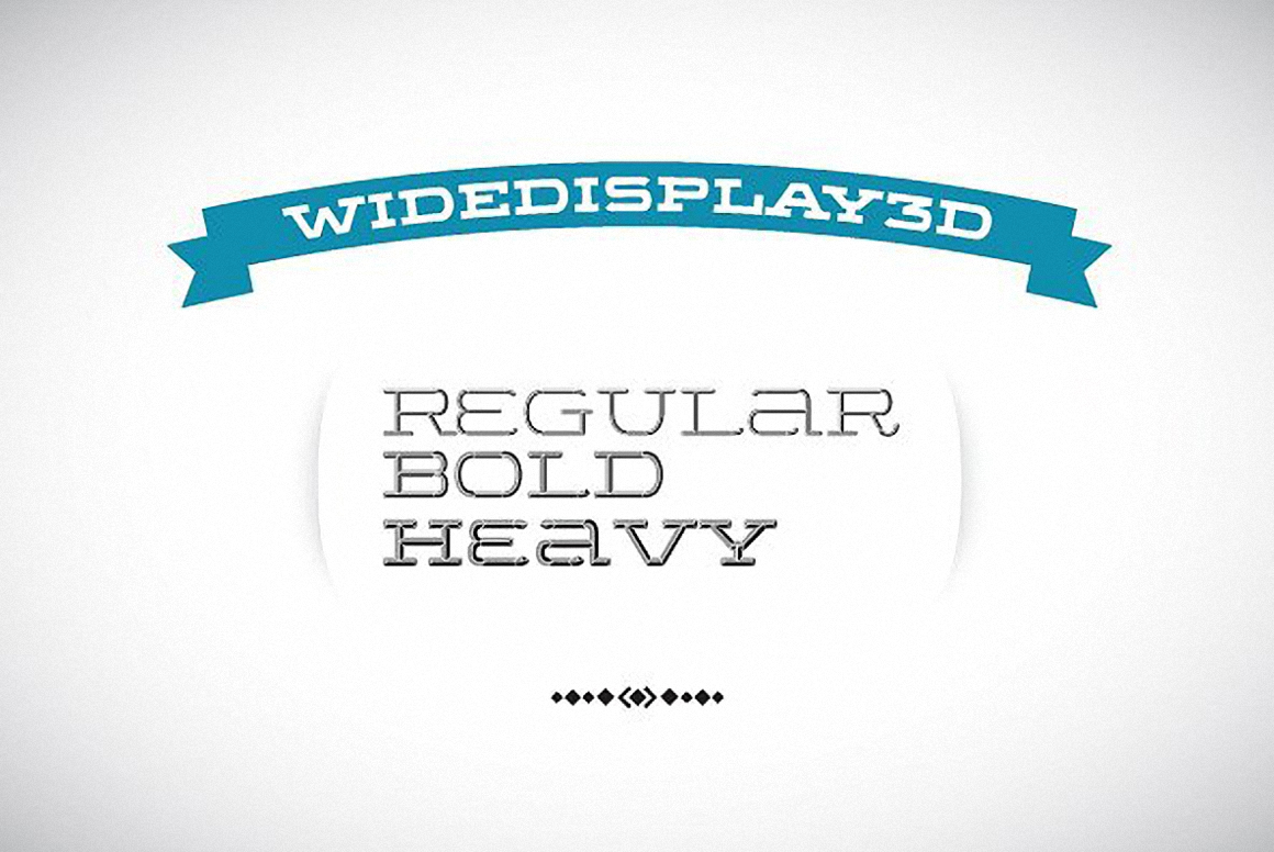 Przykład czcionki Wide Display Bold