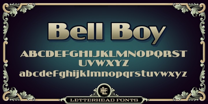 Przykład czcionki LHF Bell Boy Regular