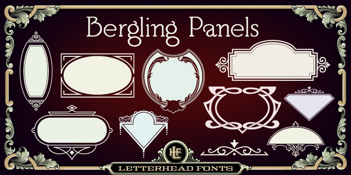 Przykład czcionki LHF Bergling Panels Regular