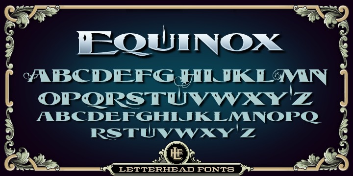 Przykład czcionki LHF Equinox