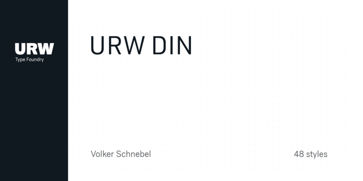 Przykład czcionki URW DIN Semi Condensed Demi Italic