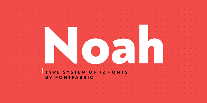 Przykład czcionki Noah Ultra Light Italic