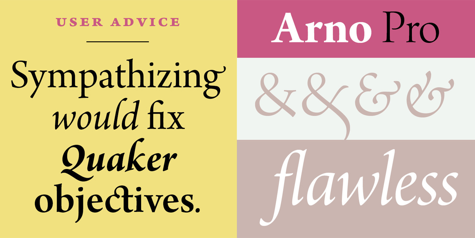 Przykład czcionki Arno Pro  Display Bold Italic