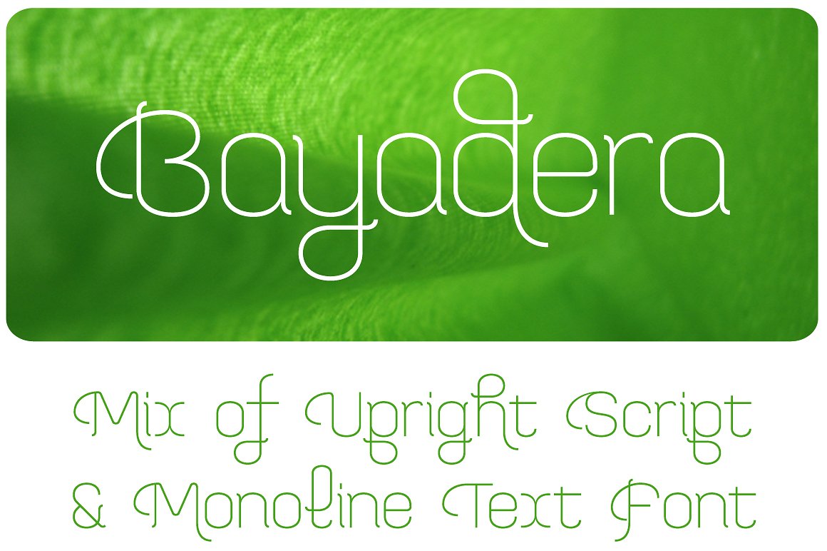 Przykład czcionki Bayadera 4F