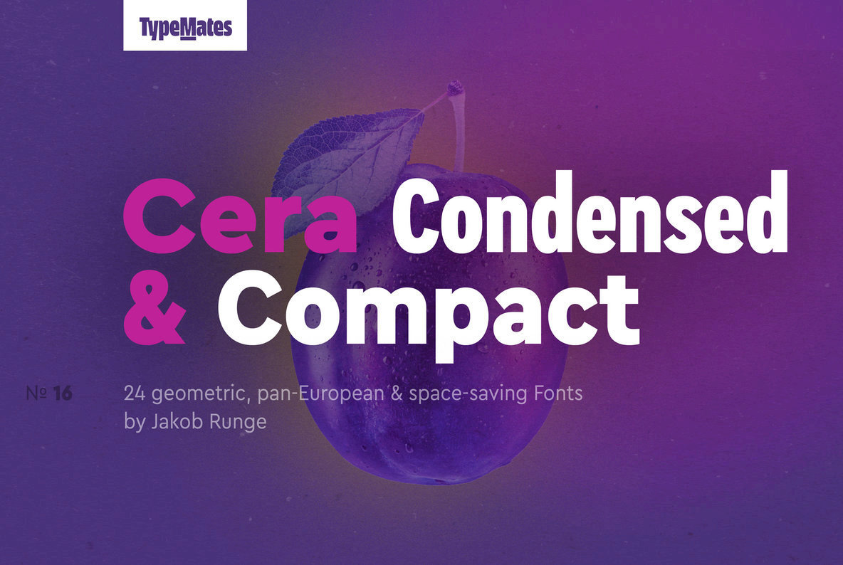 Przykład czcionki Cera Condensed Pro