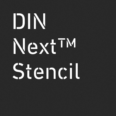 Przykład czcionki DIN Next Stencil