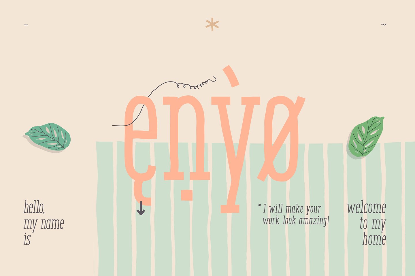 Przykład czcionki Enyo Slab Light Italic