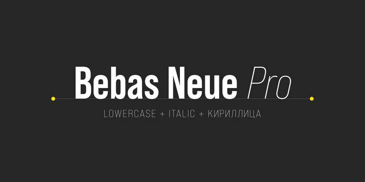 Przykład czcionki Bebas Neue Pro Expanded Light