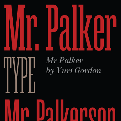 Przykład czcionki Mr Palker