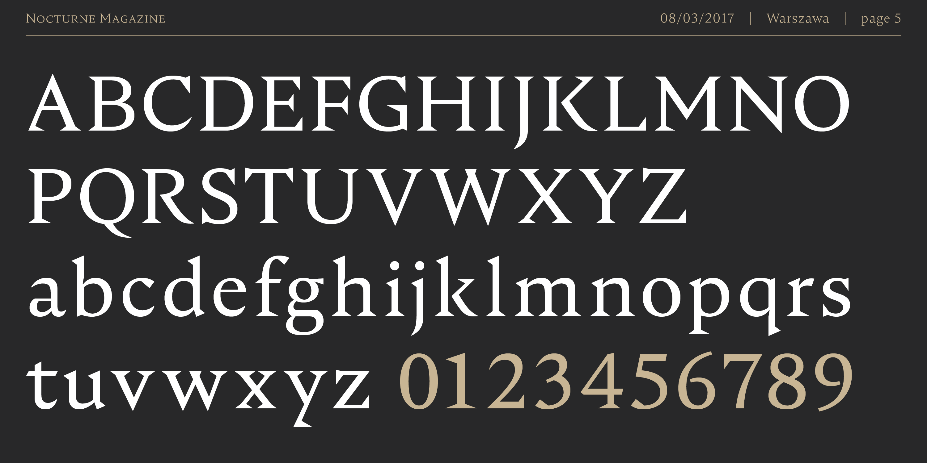 Przykład czcionki Nocturne Serif Bold Italic