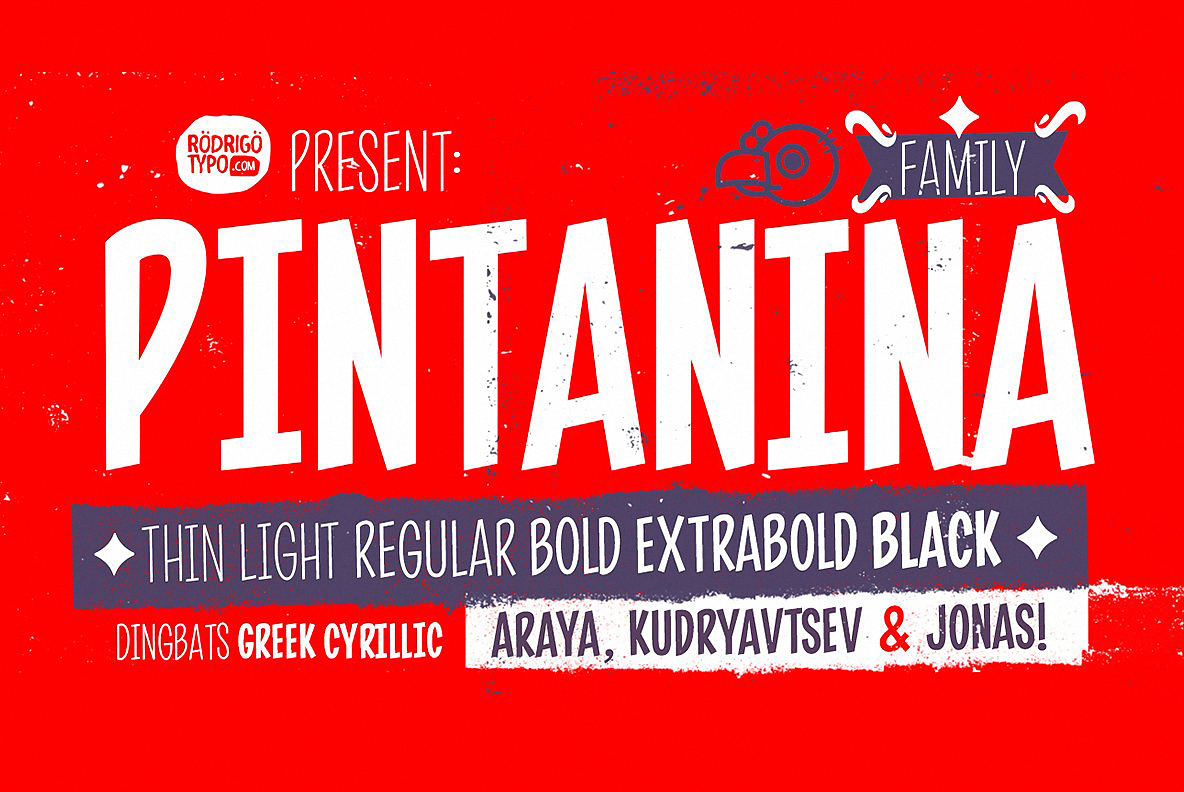 Przykład czcionki Pintanina Extra