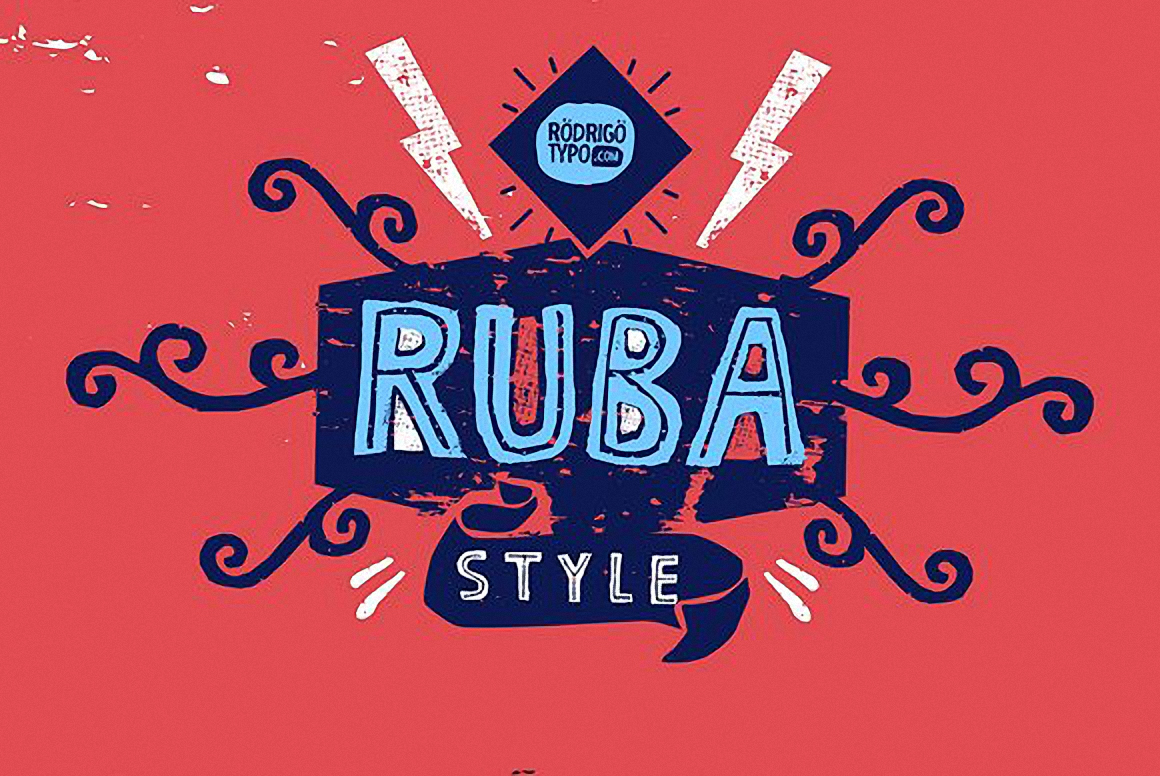 Przykład czcionki RUBA Style