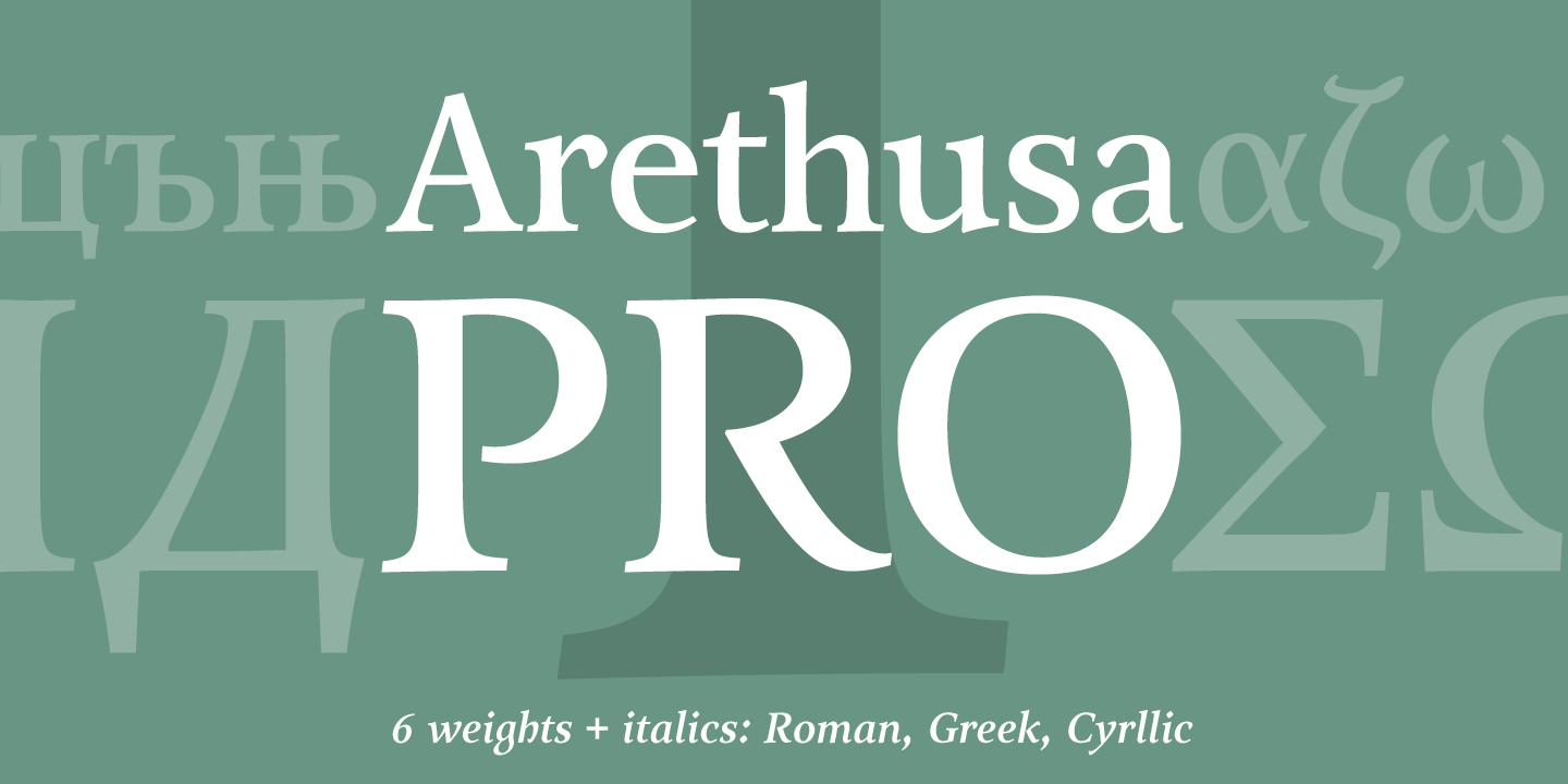 Przykład czcionki Arethusa Pro
