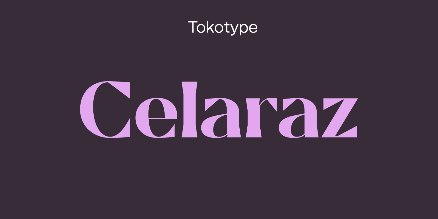 Przykład czcionki Celaraz Bold