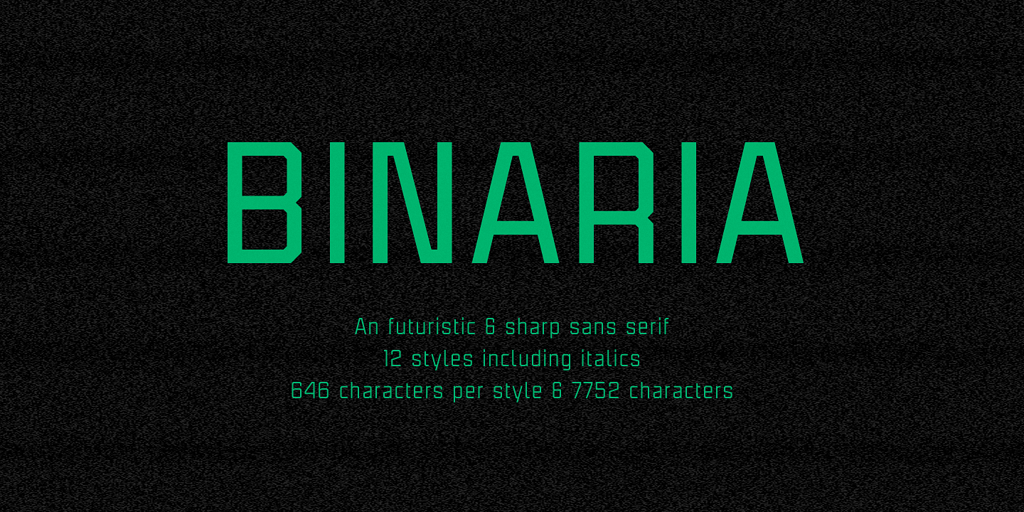 Przykład czcionki Binaria