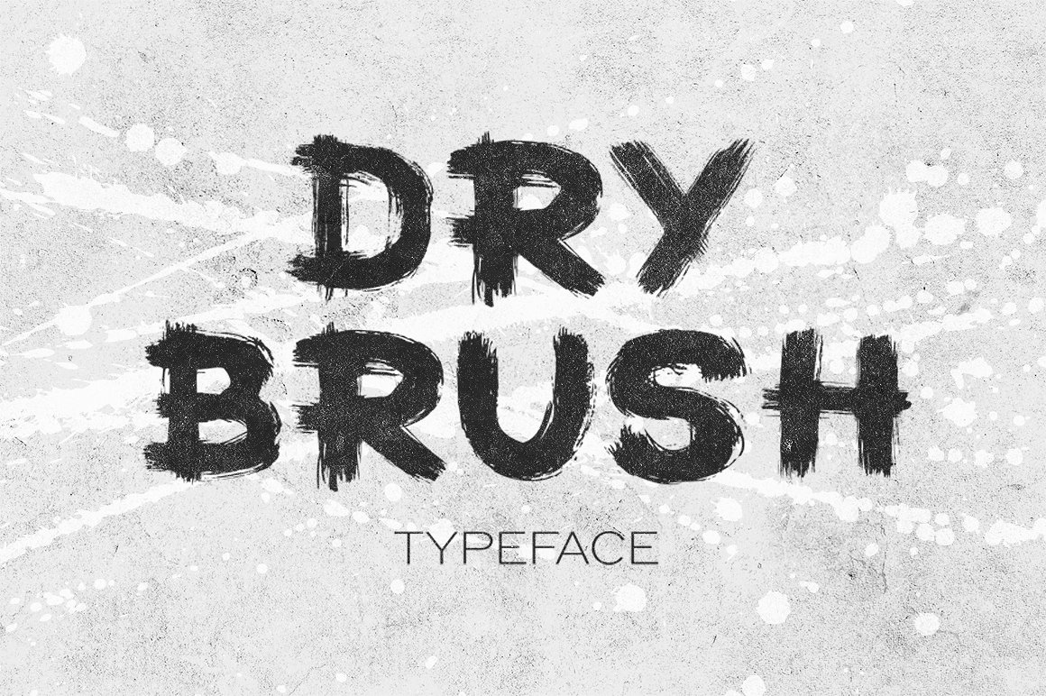 Przykład czcionki Dry brush Regular
