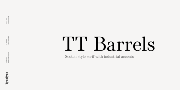 Przykład czcionki TT Barrels