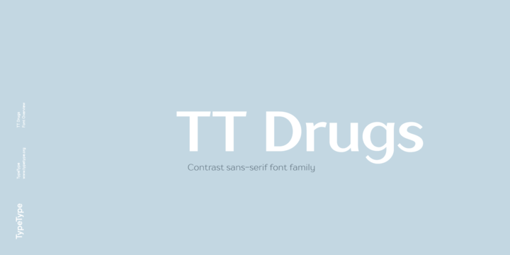 Przykład czcionki TT Drugs Light Italic