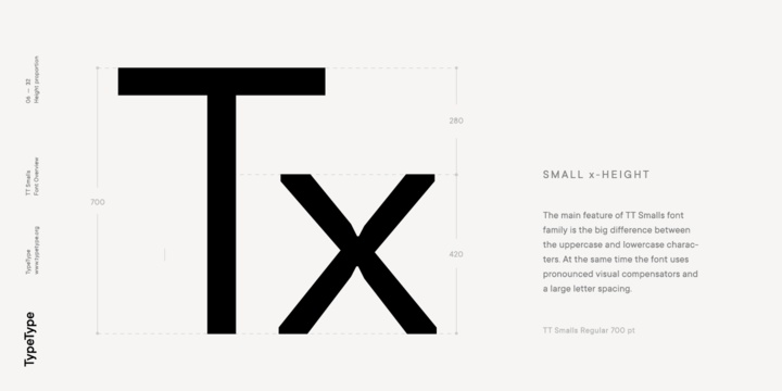 Przykład czcionki TT Smalls ExtraLight Italic