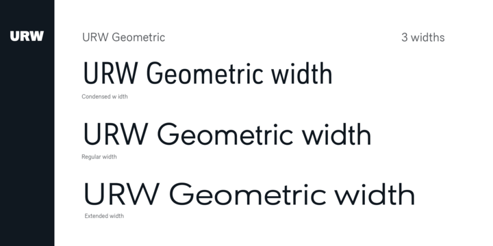 Przykład czcionki URW Geometric Medium