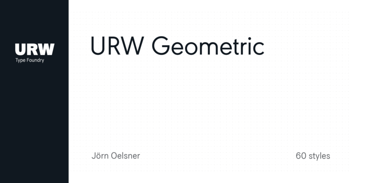 Przykład czcionki URW Geometric