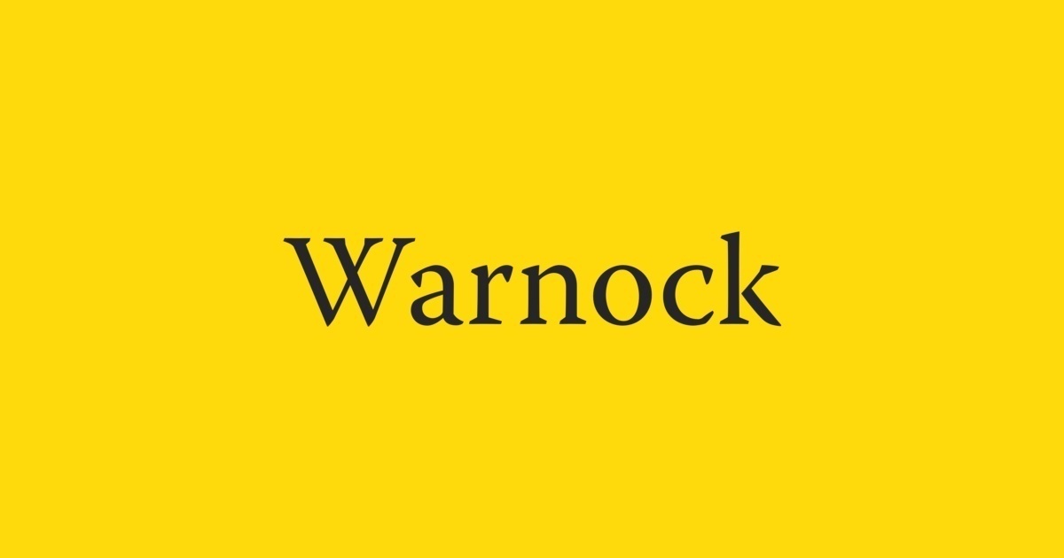 Przykład czcionki Warnock Pro
