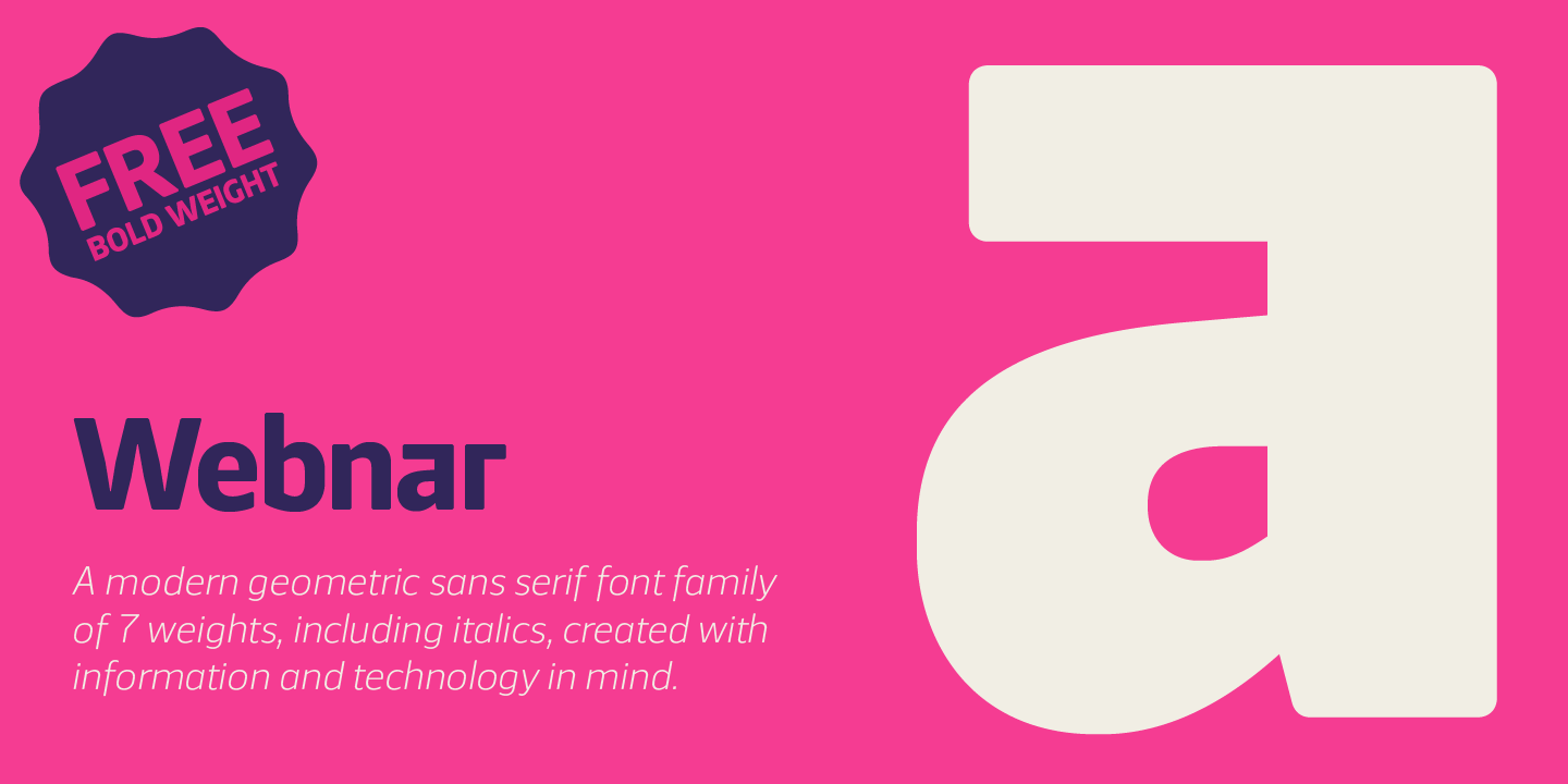 Przykład czcionki Webnar SemiBold Italic