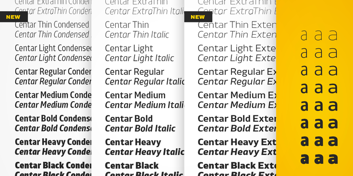 Przykład czcionki XXII Centar Light Italic
