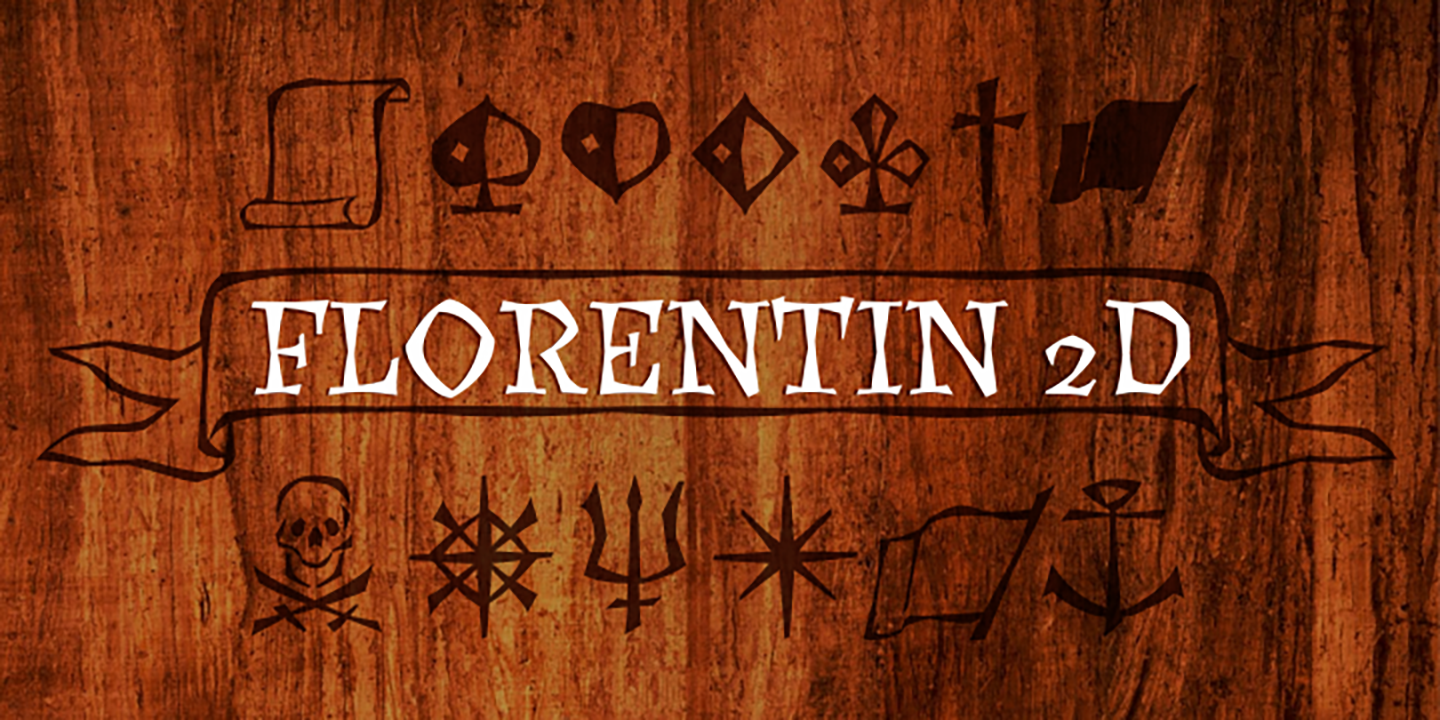 Przykład czcionki Florentin 2D Gravure-Italic