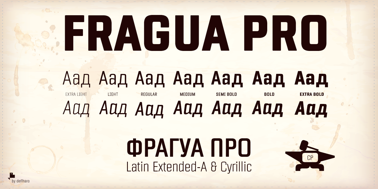 Przykład czcionki Fragua Pro Bold
