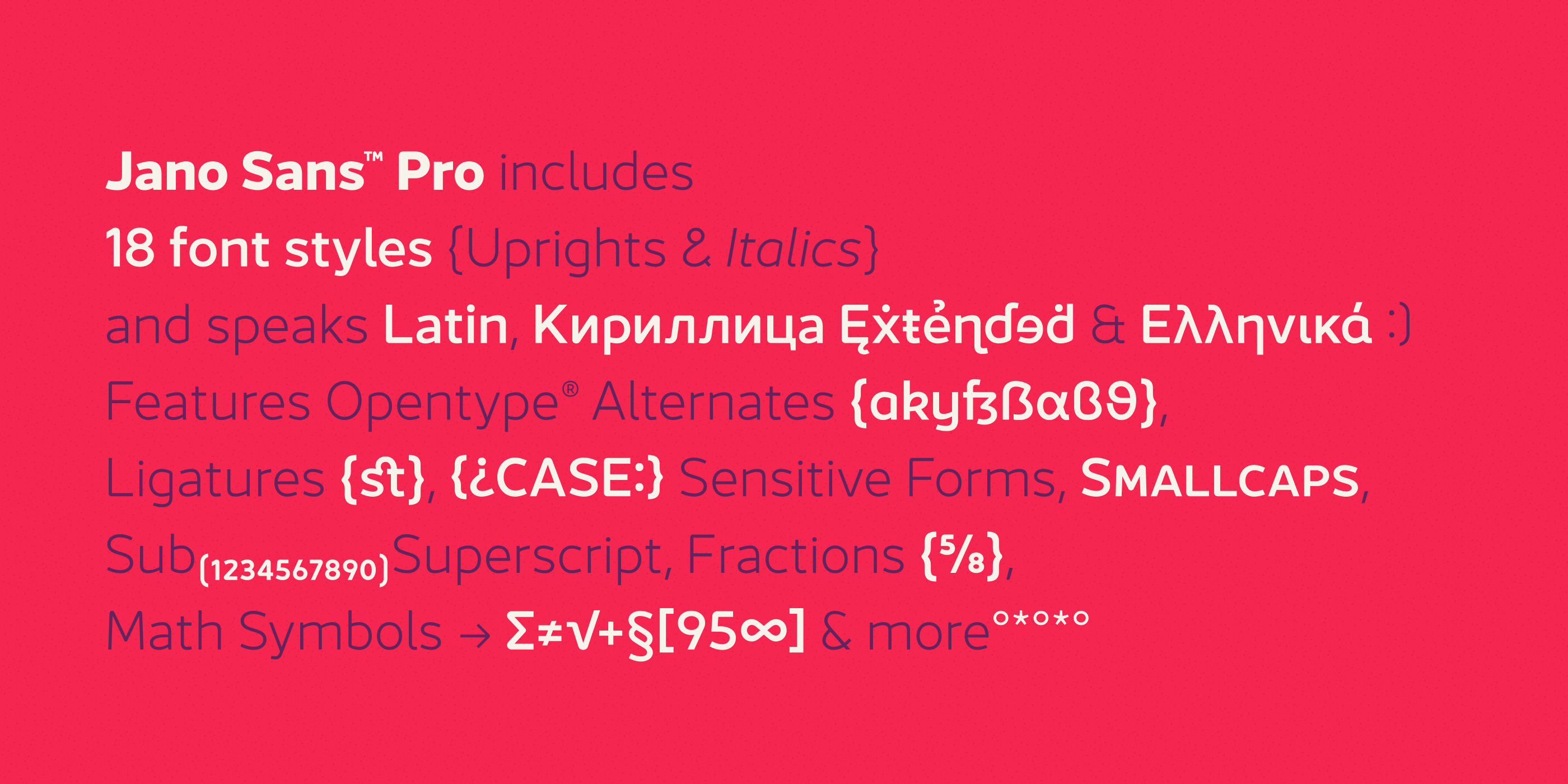 Przykład czcionki Jano Sans Pro Extra Light Italic