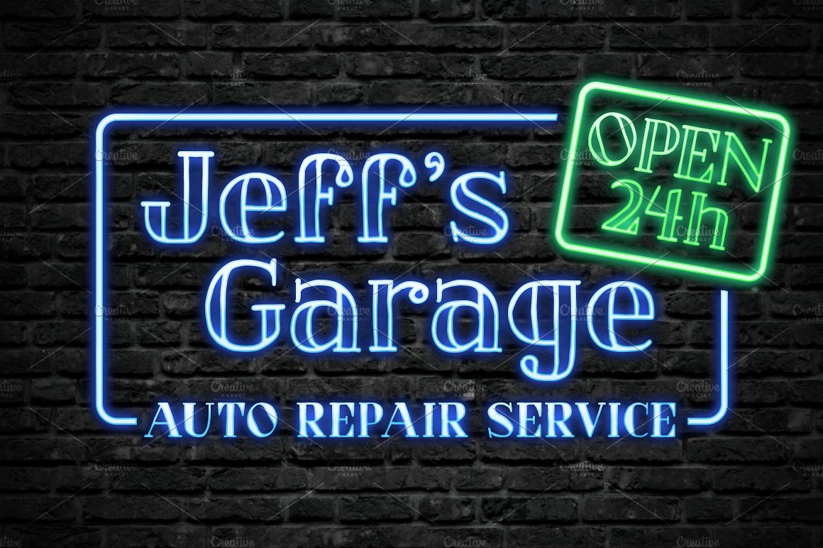 Przykład czcionki Jeff's Garage Regular