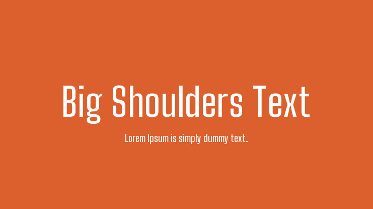 Przykład czcionki Big Shoulders Text