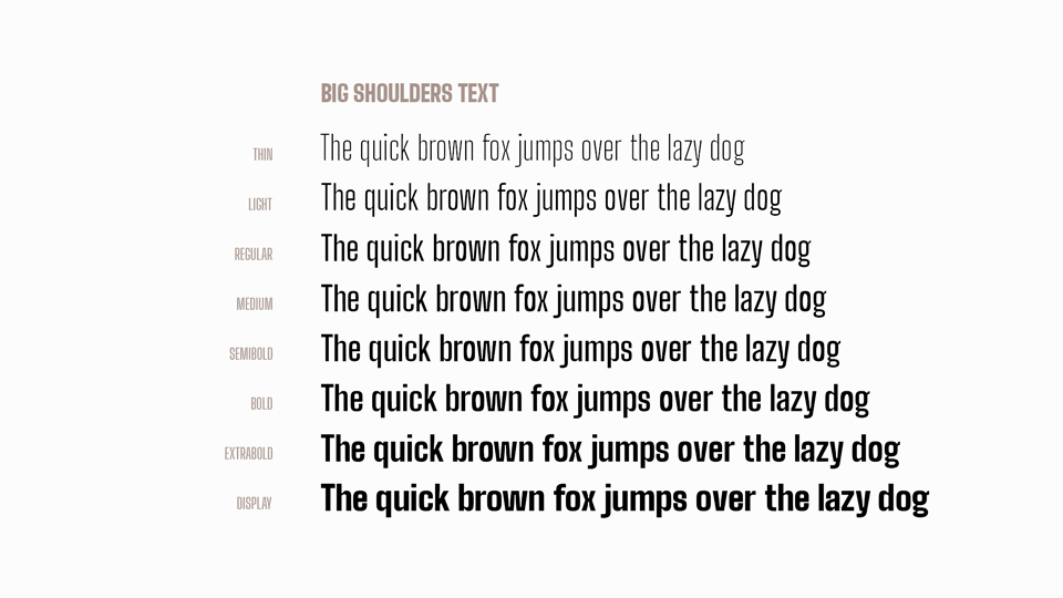Przykład czcionki Big Shoulders Text ExtraBold