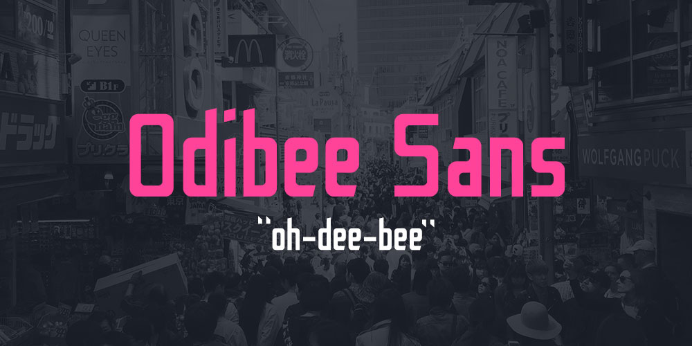 Przykład czcionki Odibee Sans
