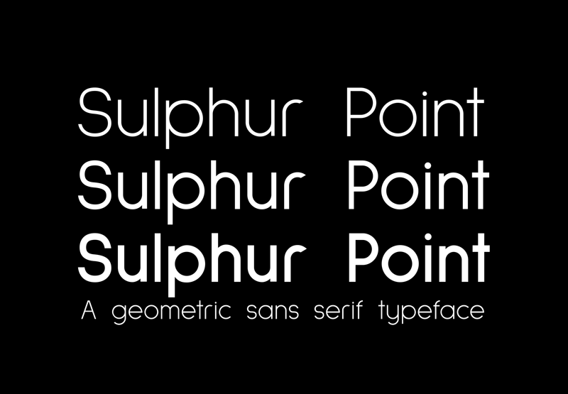 Przykład czcionki Sulphur Point