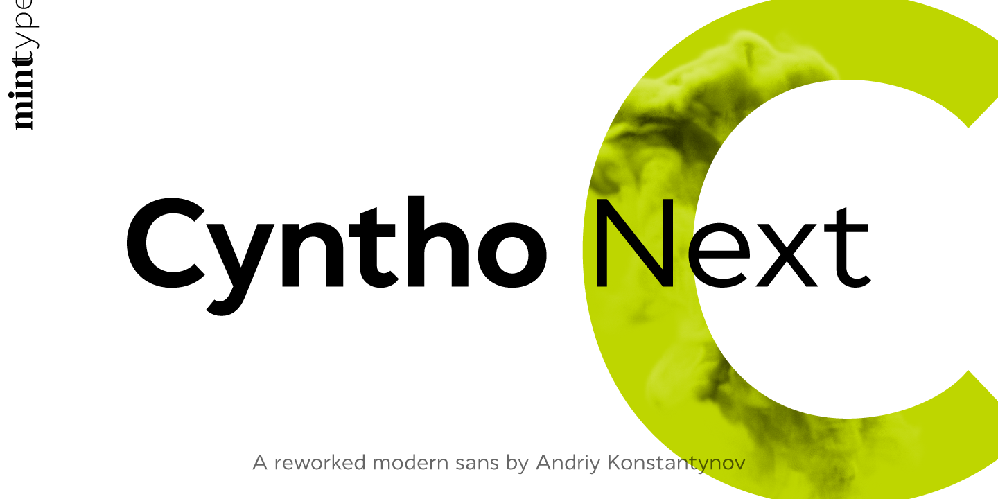Przykład czcionki Cyntho Next