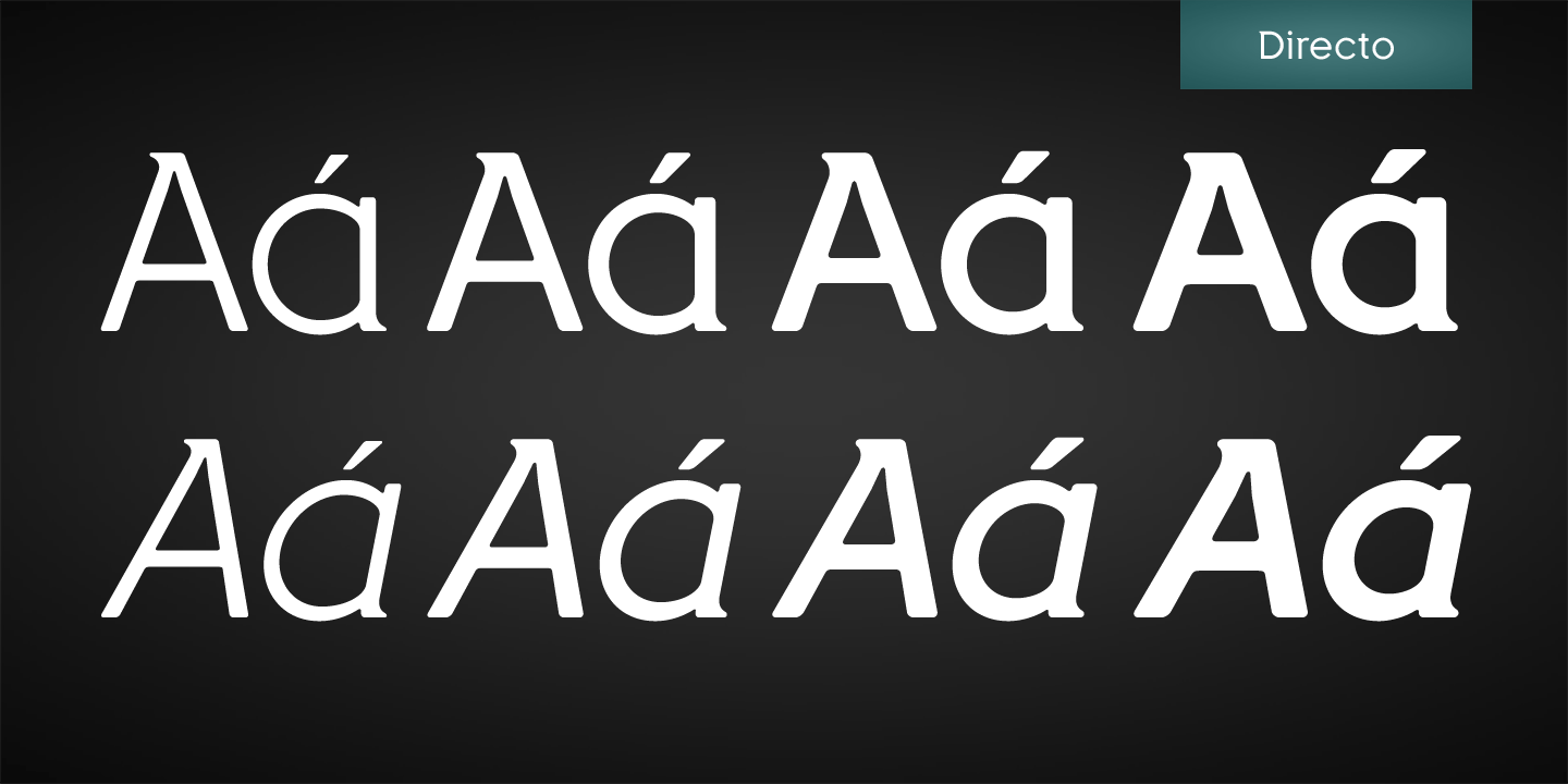 Przykład czcionki Directo Bold Italic